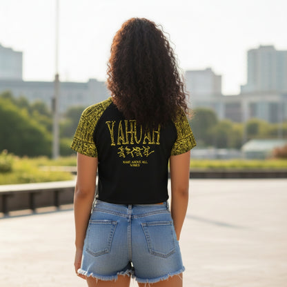 Yahuah: Name Above All Names (01-02) | Slim Fit Raglan Crop Top