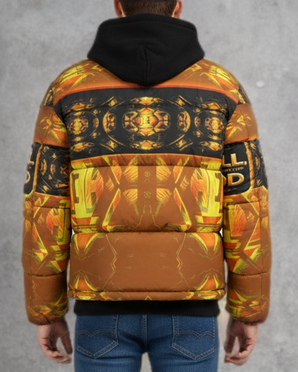 Hebrew World 01-03 "Be Still" Men's Designer Stand Collar Puffer Jacket