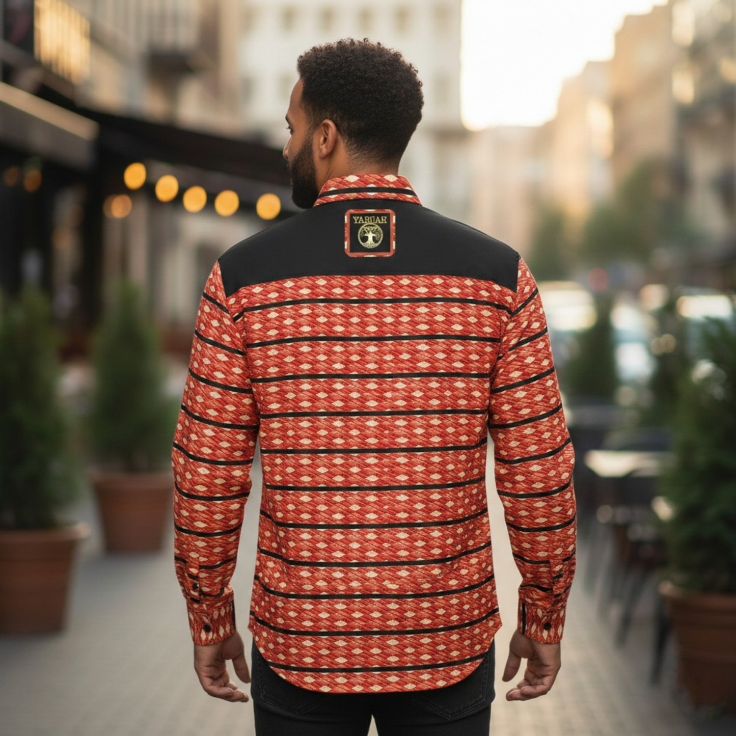 Yahuah Logo 02 Men's Point Collar Shirt