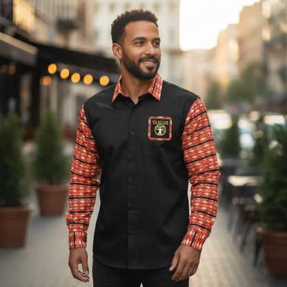 Yahuah Logo 02 Men's Point Collar Shirt