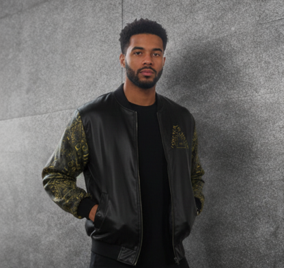 I AM HEBREW 03-01 Men's Bomber Jacket with Sleeve Pocket