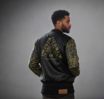 I AM HEBREW 03-01 Men's Bomber Jacket with Sleeve Pocket