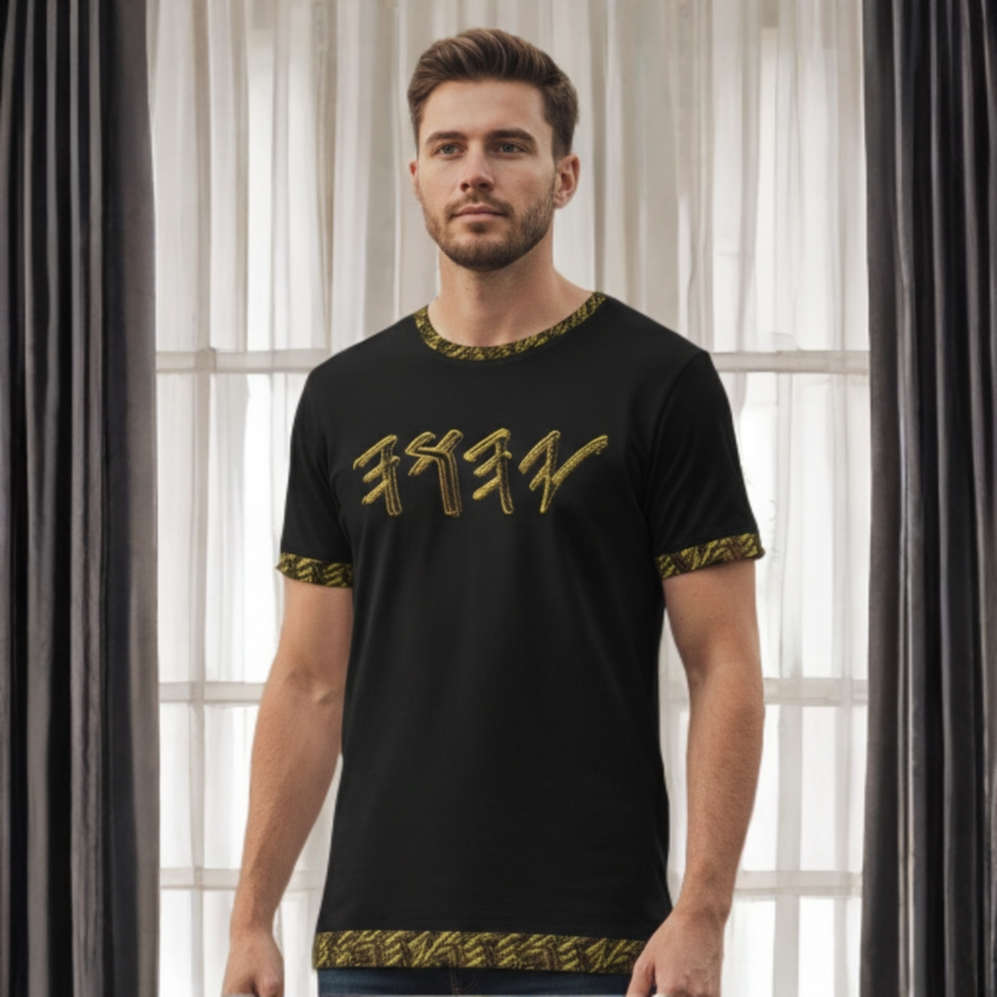 Yahuah Logo 01-01 Men's Designer Jersey T-shirt