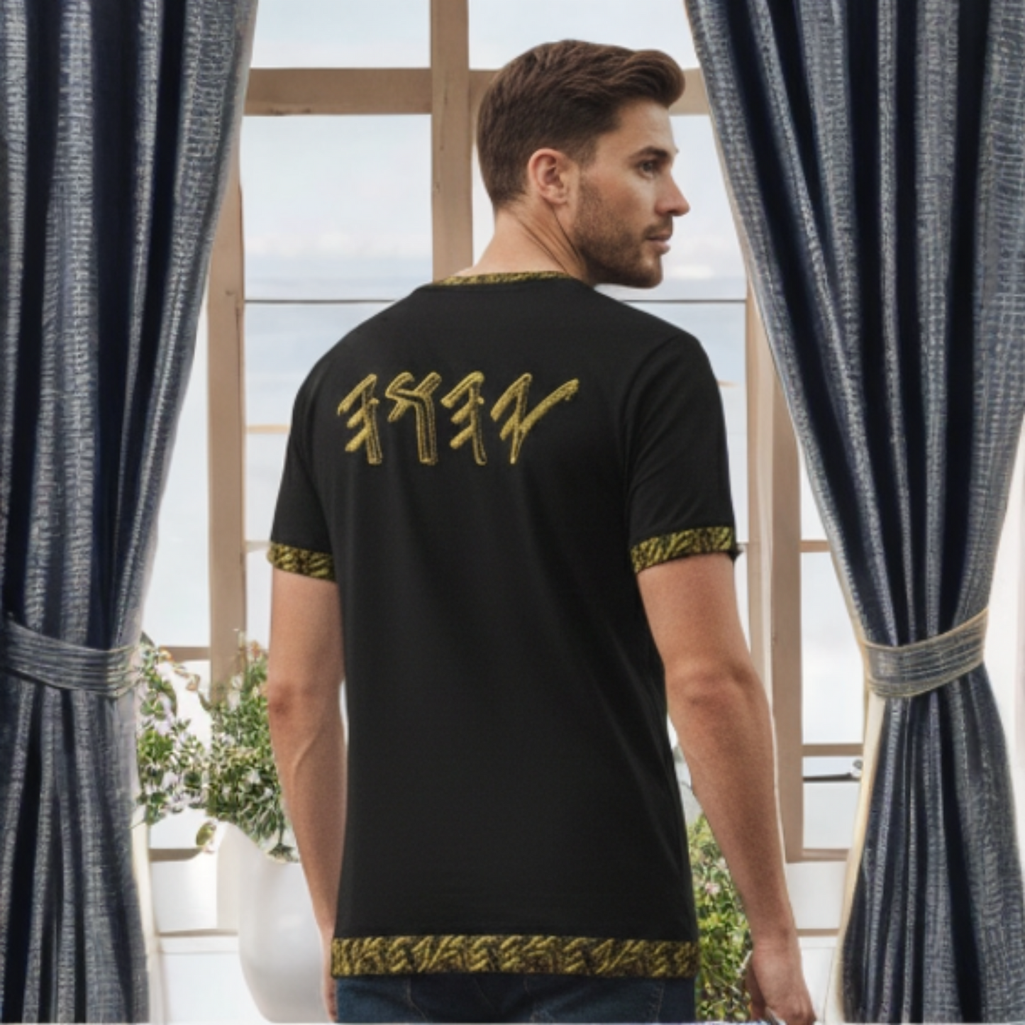 Yahuah Logo 01-01 Men's Designer Jersey T-shirt