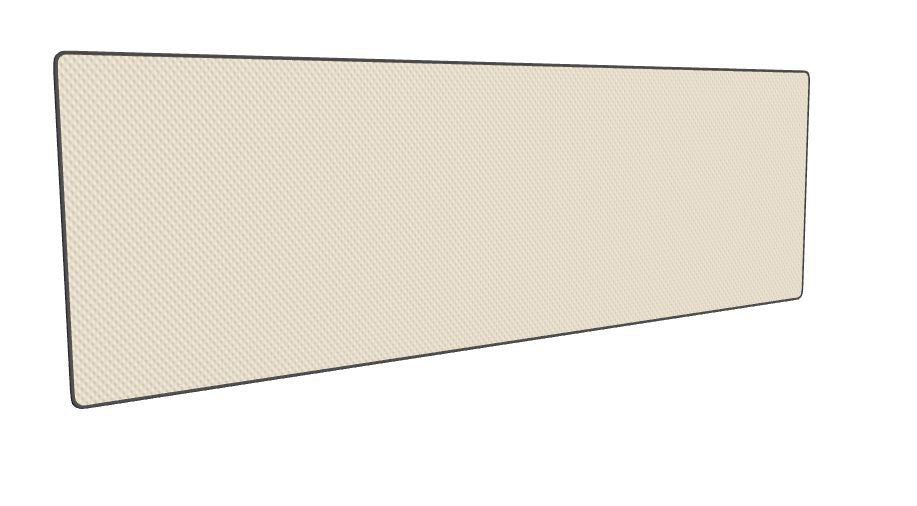 Angled view of the reverse side of the large Cobalt Heavenly Depths runner, showing the detailed textured rubber non-slip base.