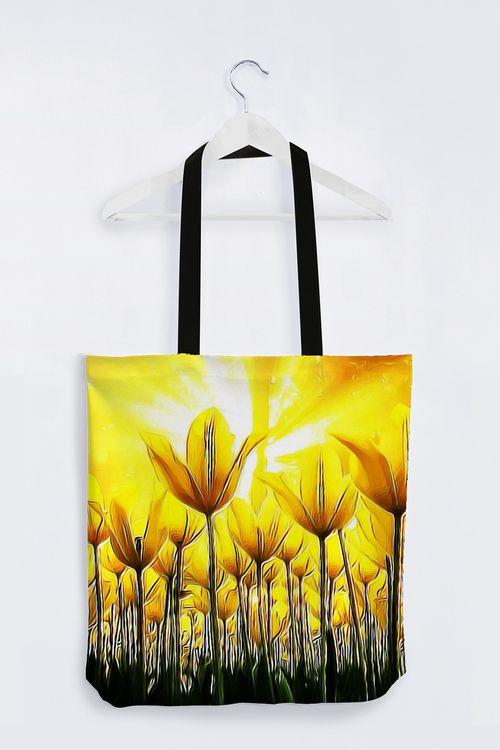 Floral Embosses: Tulip Daydream 02 Designer Reubens Scuba Tote Bag