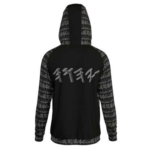 Yahuah Logo 01-02 Men's Designer Full Zip Hoodie