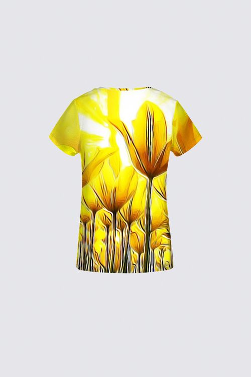 Floral Embosses: Tulip Daydream 02 Designer Nadia T-shirt