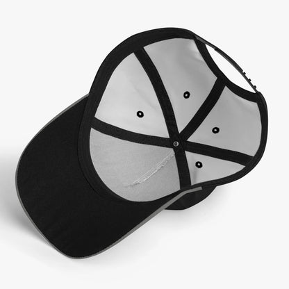 I AM HEBREW 02-02 Designer Baseball Cap, Black+BlackChrome