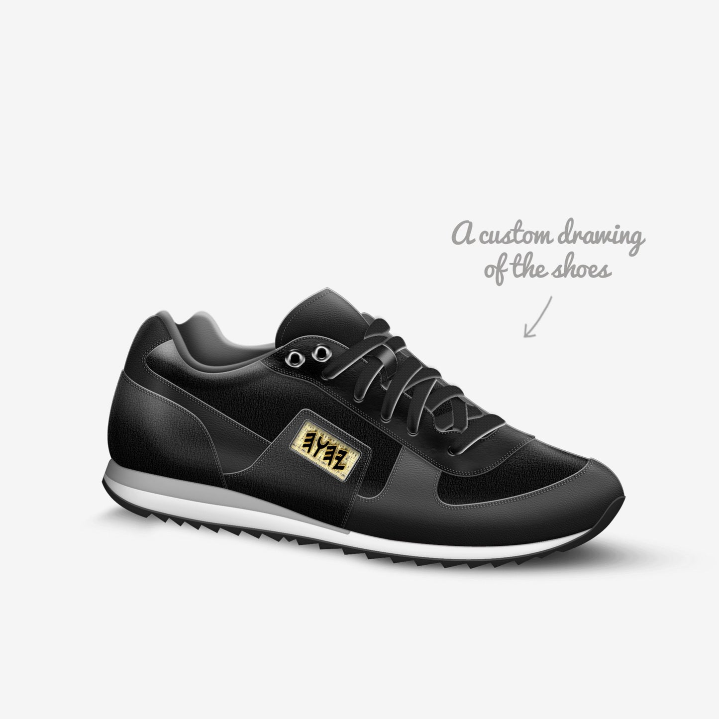 TETRA TILING (01) | Men's Genuine Italian Leather Retro Running Sneakers