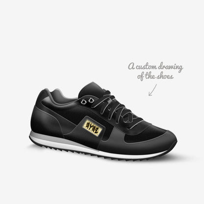 TETRA TILING (01) | Men's Genuine Italian Leather Retro Running Sneakers