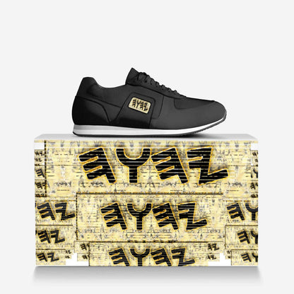 TETRA TILING (01) | Men's Genuine Italian Leather Retro Running Sneakers