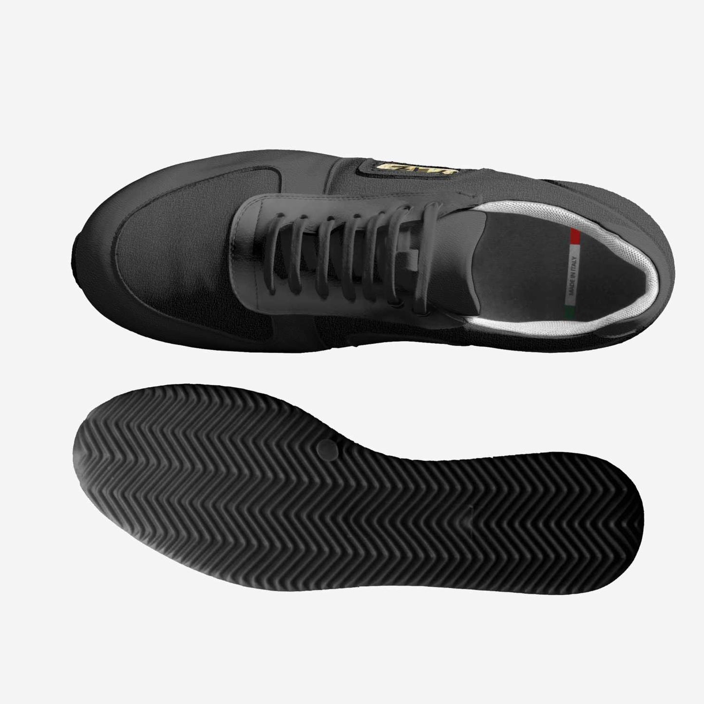 TETRA TILING (01) | Men's Genuine Italian Leather Retro Running Sneakers