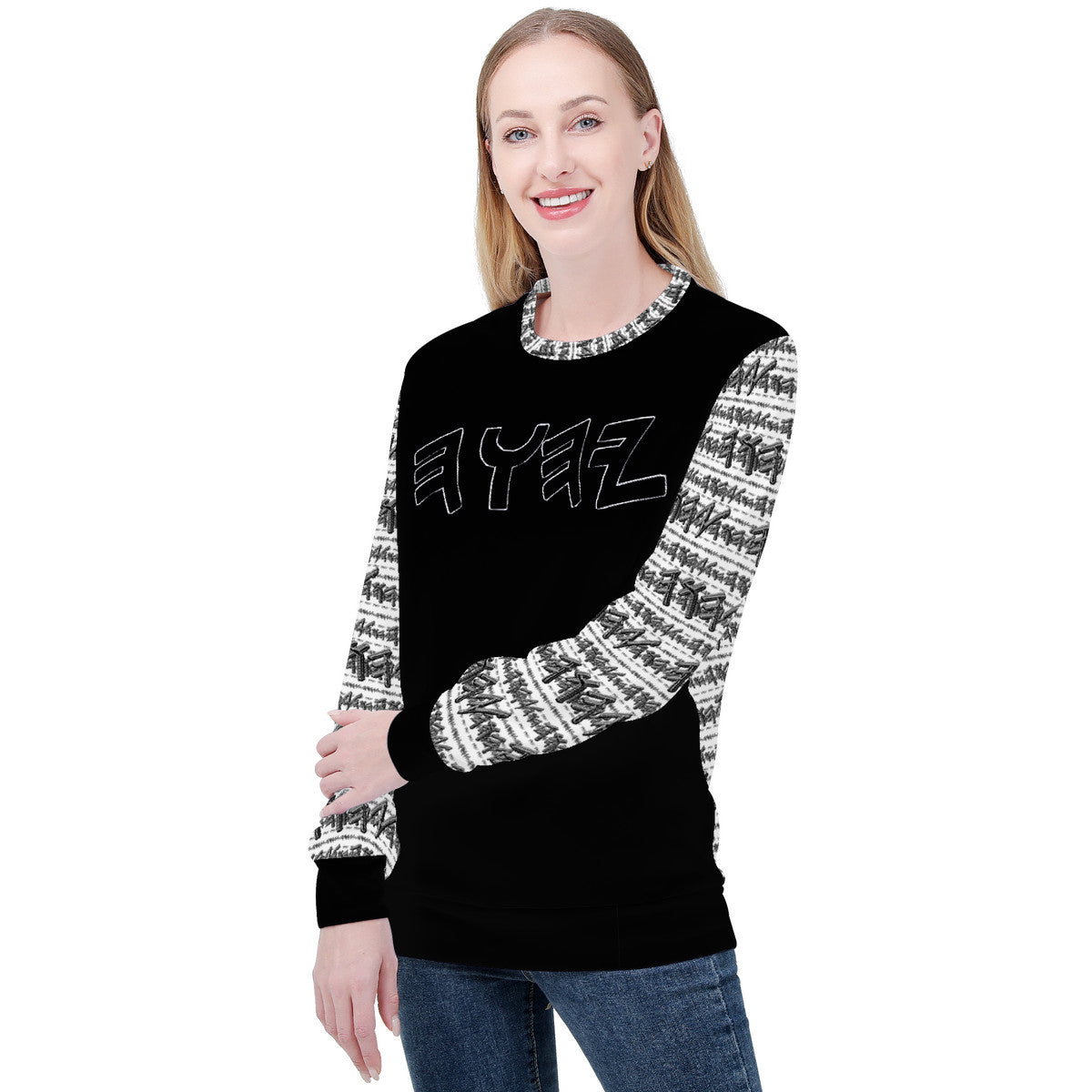 Most High God - Yahuah 01-01 White Ladies Designer Sweatshirt