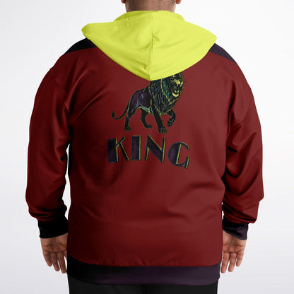KING 01-02 Men's Designer Triblend Fleece Lined Plus Size Zip Hoodie