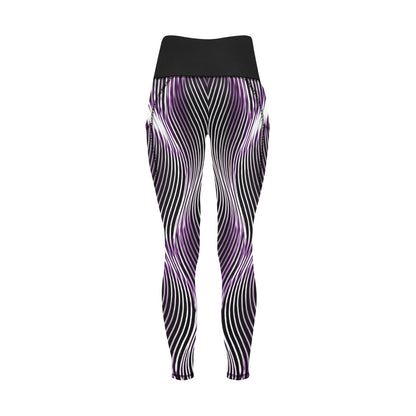Orot (The Lights) Series: OR ARGAMAN | Royal Light (Purple) High Rise Leggings with Pockets