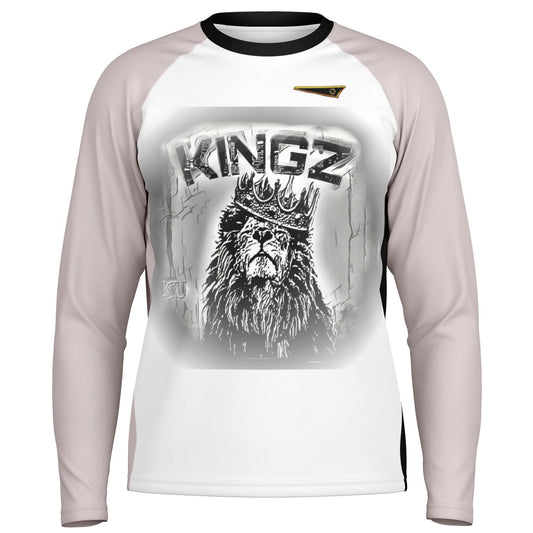 KINGZ 01-02 Men's Designer Raglan Long Sleeve Performance T-shirt