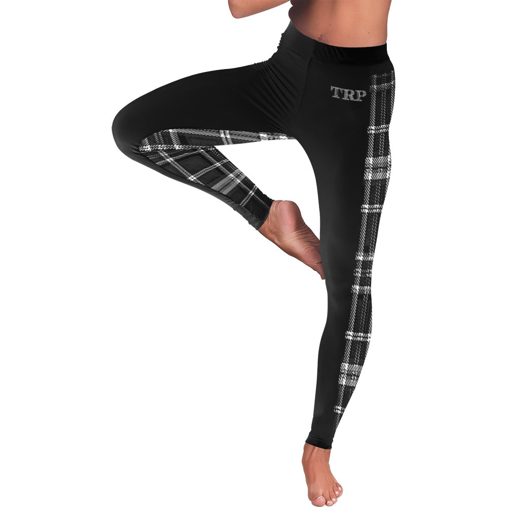 TRP Twisted Patterns 06: Digital Plaid 01-06B Designer Low Rise Leggings