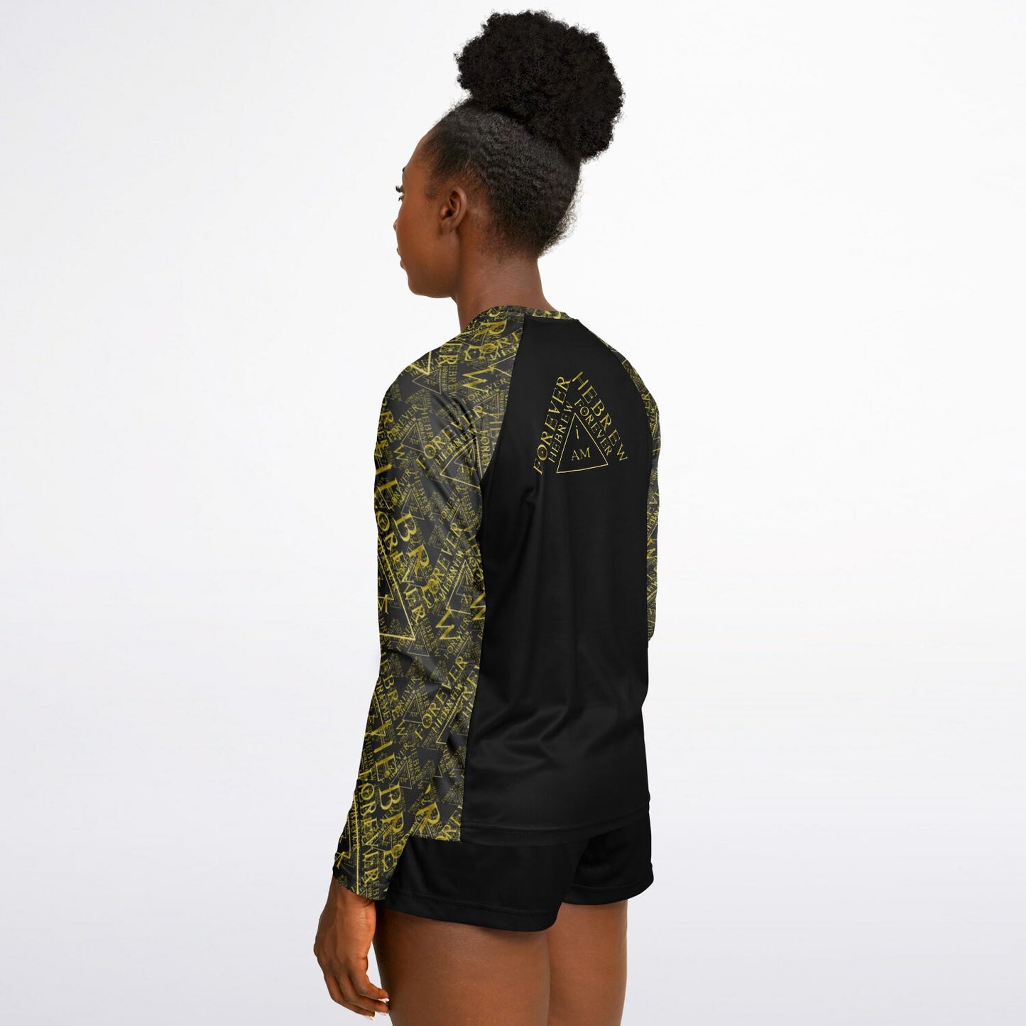 I AM HEBREW 03-01 Ladies Designer Long Sleeve Raglan T-shirt