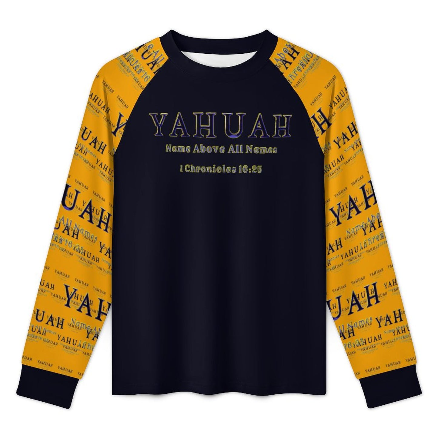 Yahuah-Name Above All Names 02-01 Ladies Designer Long Sleeve Raglan T-shirt