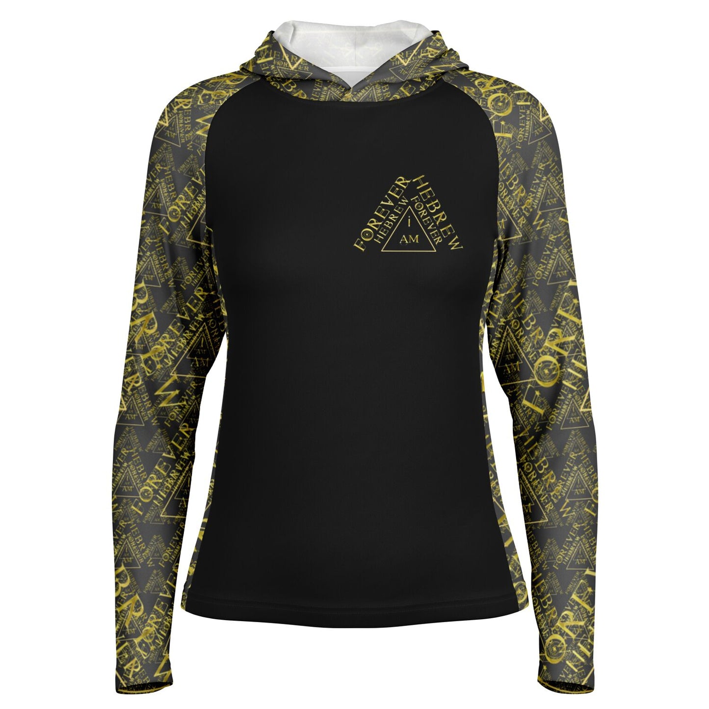 I AM HEBREW 03-01 Ladies Designer Lightweight Raglan Hoodie