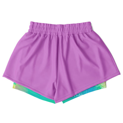 Chroma-Shift Art-to-Wear: God is Good All The Time 01-02 Women's Running Shorts