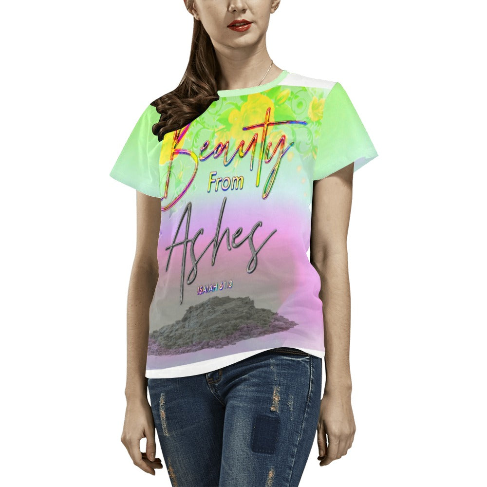 Redemption & Hope 01: Beauty From Ashes Ladies Designer T-shirt