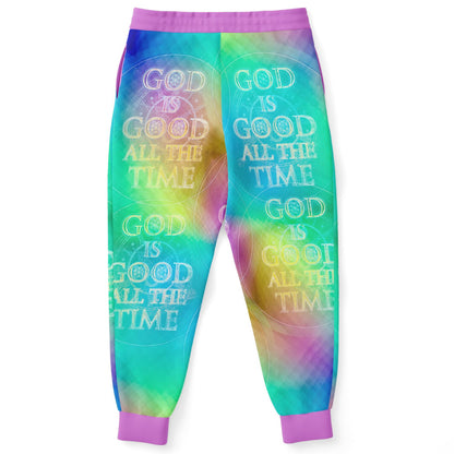 Chroma-Shift Art-to-Wear: God is Good All The Time 01-02 Women's Athletic Joggers