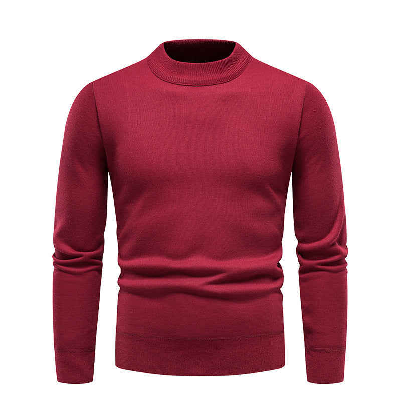 Mock Neck Solid Color Slim Fit Sweater for Men (11 colors)