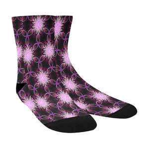 Geometrical Design Apparel 01-01 Ladies Designer Classic Sublimated Crew Socks
