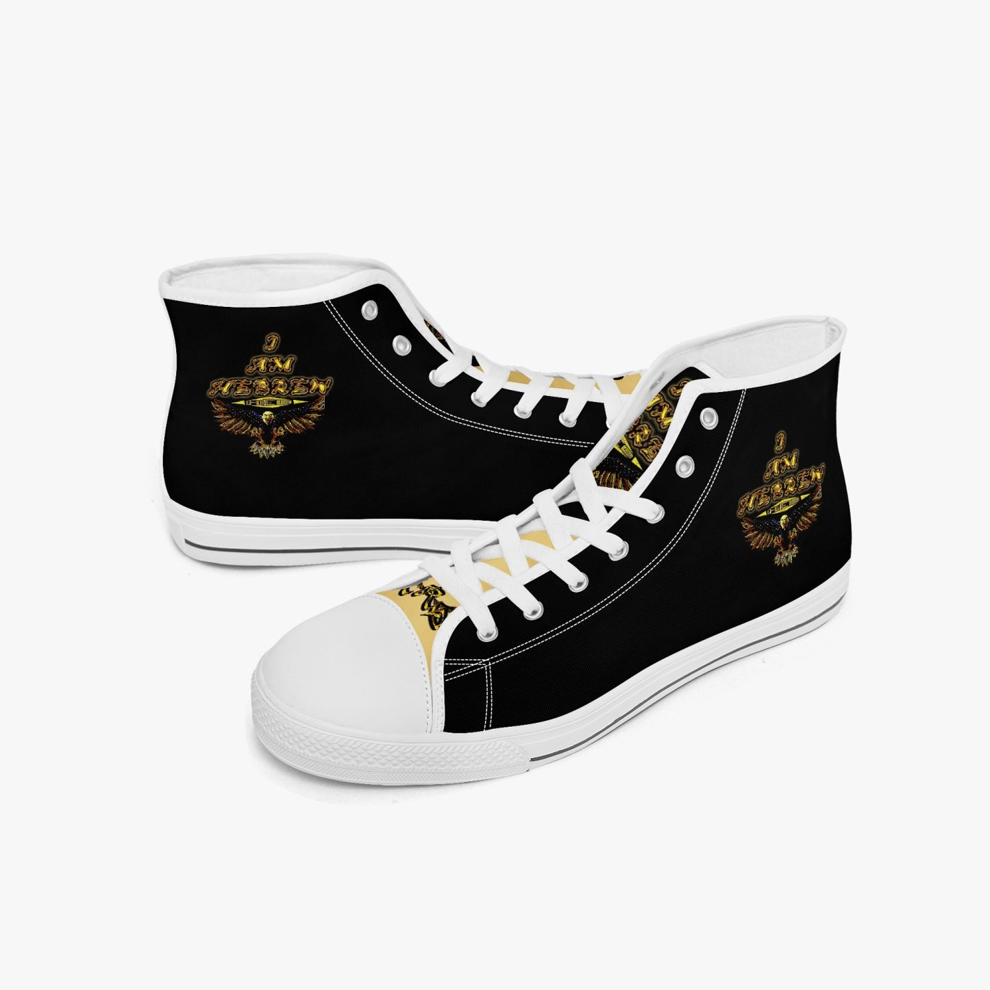 I AM HEBREW 02 High Top Unisex Canvas Shoes