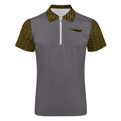 The Flag of David | Men's Zip Placket Polo | 7 colors