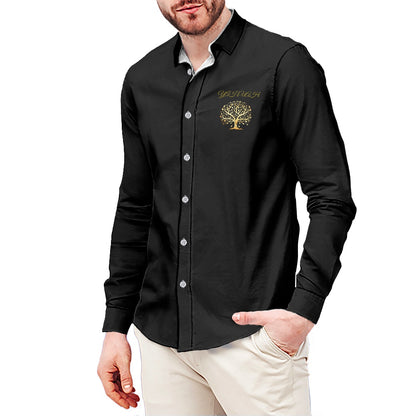 Yahuah: Tree of Life (01-01) | Men's Spread Collar Shirt