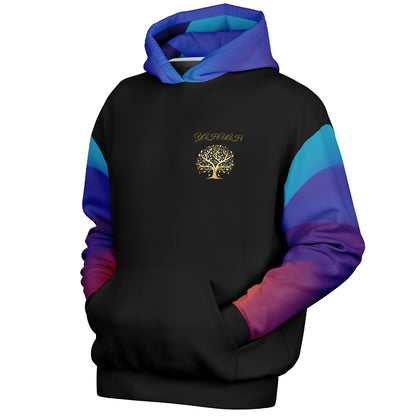 Yahuah-Tree of Life 01 Royal Designer Heavyweight Oversized Fleece Lined Unisex Hoodie