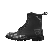 Load image into Gallery viewer, Yahuah-Tree of Life 02-04 + Digital Plaid 01-06A Men&#39;s PU Leather All Season Boots