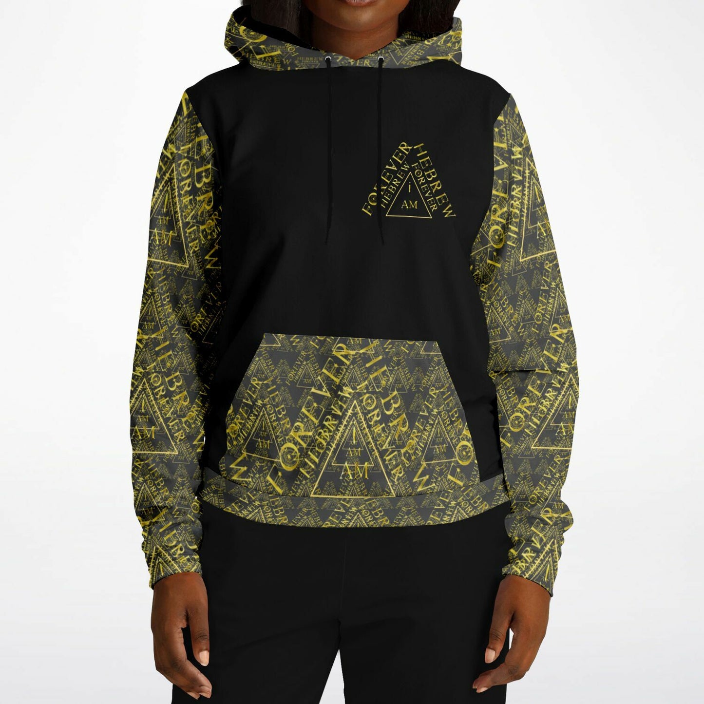 I AM HEBREW 03-01 Designer Triblend Fleece Lined Unisex Hoodie