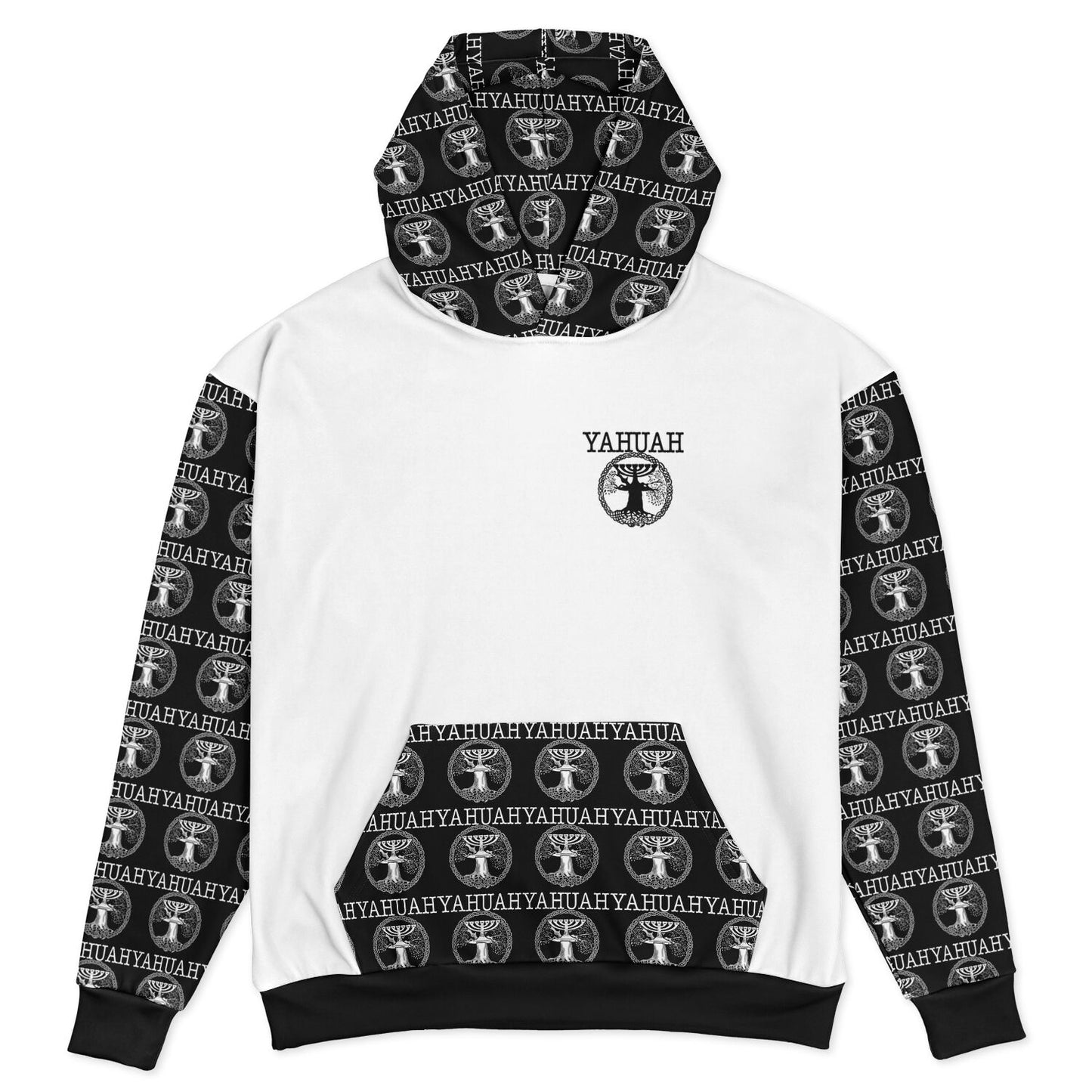 Yahuah-Tree of Life 02-06 Designer Heavyweight Oversized Fleece Lined Unisex Hoodie