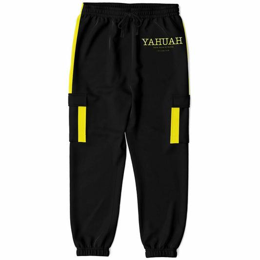 Yahuah-Name Above All Names 02-02 Designer Triblend Fleece Lined Cargo Unisex Joggers