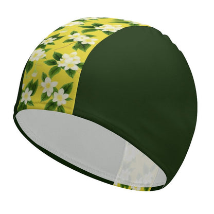 TRP Floral Print 10: Jasmine Vine 01-01 Designer Swimming Cap