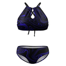 Cargar imagen en el visor de la galería, TRP Maze 01-02 Designer Two Piece Halter Tie Back Plus Size Swimsuit