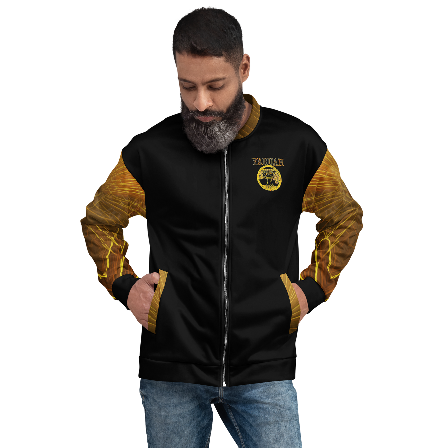 Yahuah-Tree of Life 02-03 Voltage Designer Unisex Bomber Jacket