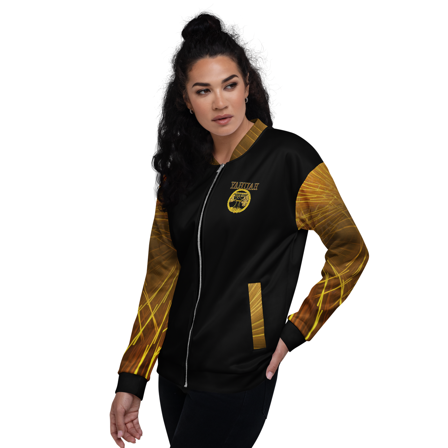 Yahuah-Tree of Life 02-03 Voltage Designer Unisex Bomber Jacket