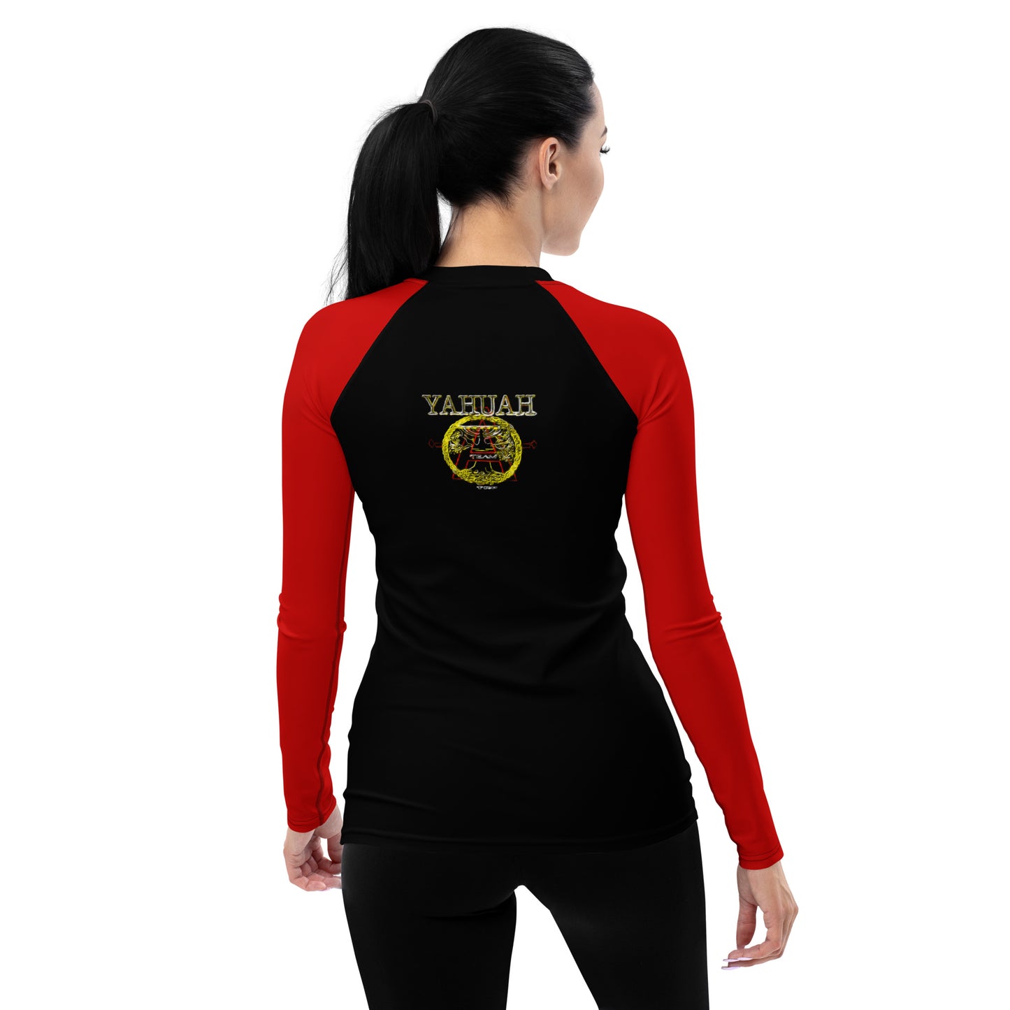 A-Team 01 Red Ladies Designer Rash Guard