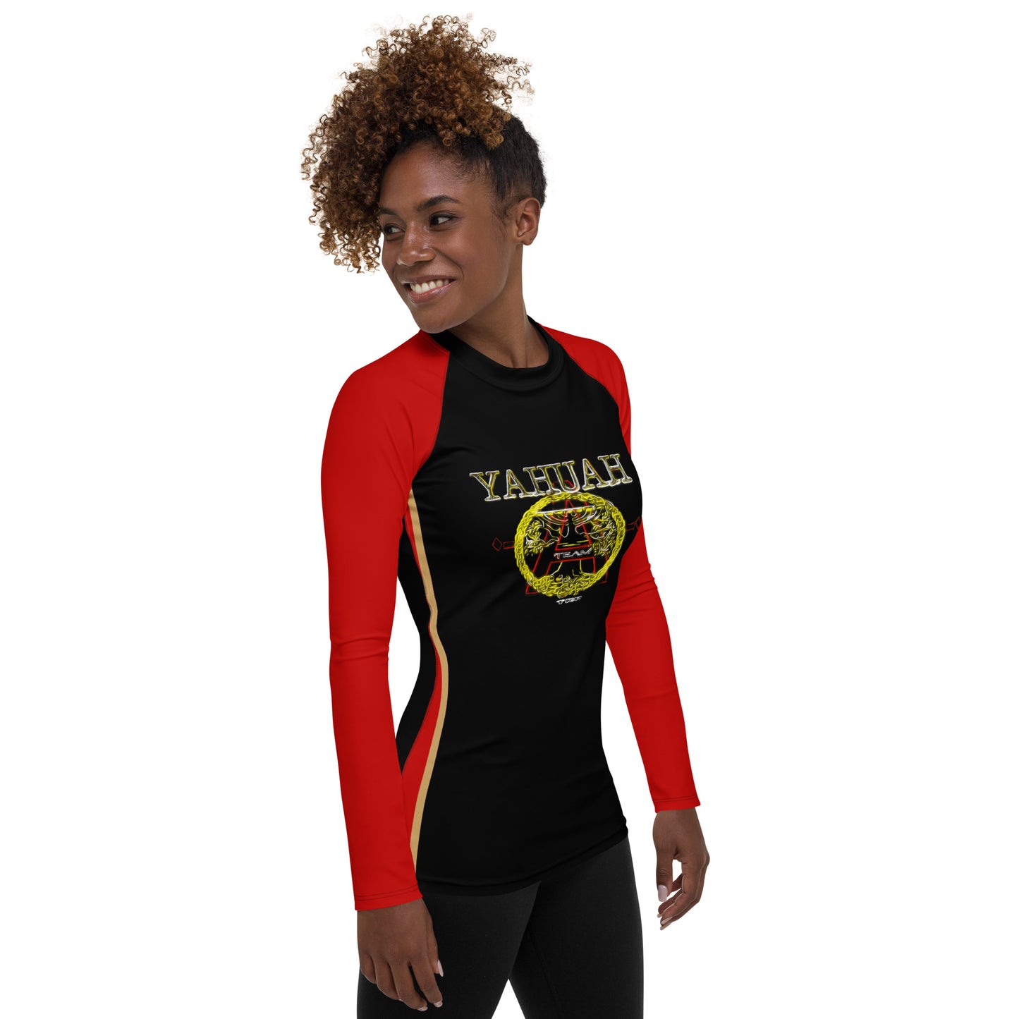 A-Team 01 Red Ladies Designer Rash Guard