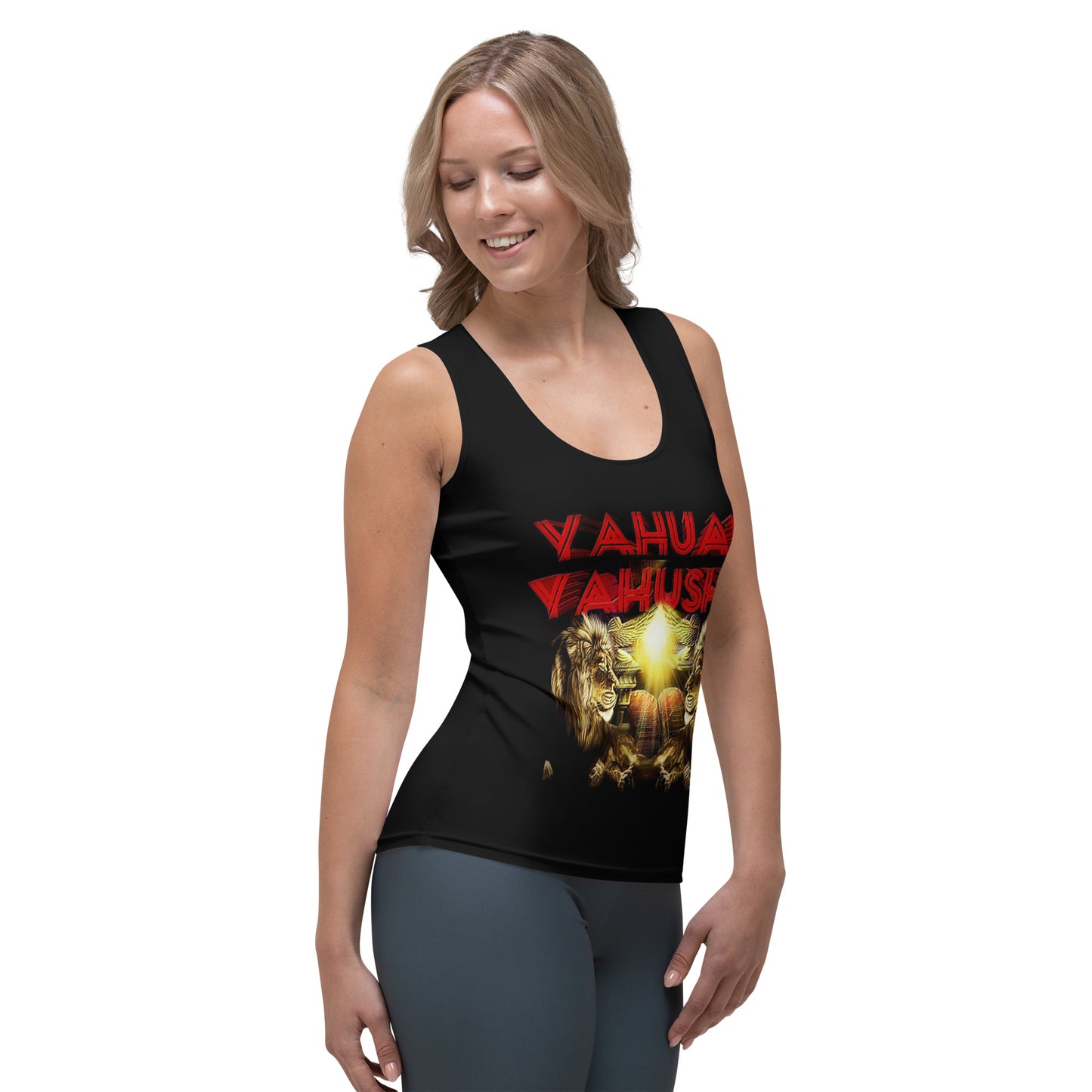 Yahuah Yahusha 02 Ladies Designer Slim Fit Sublimation Tank Top