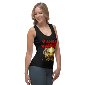 Yahuah Yahusha 02 Ladies Designer Slim Fit Sublimation Wide Strap Tank Top