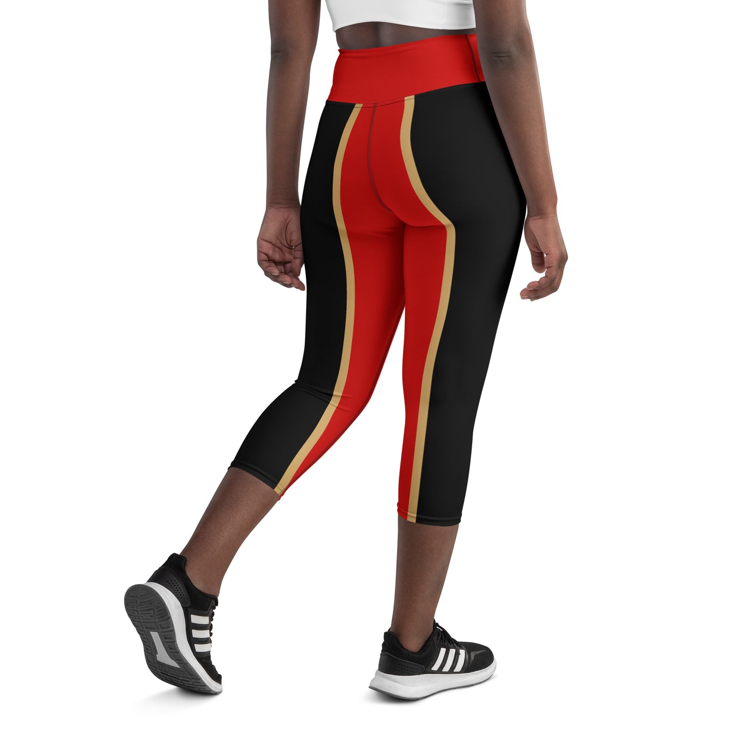 A-Team 01 Red Designer Yoga Capri Leggings