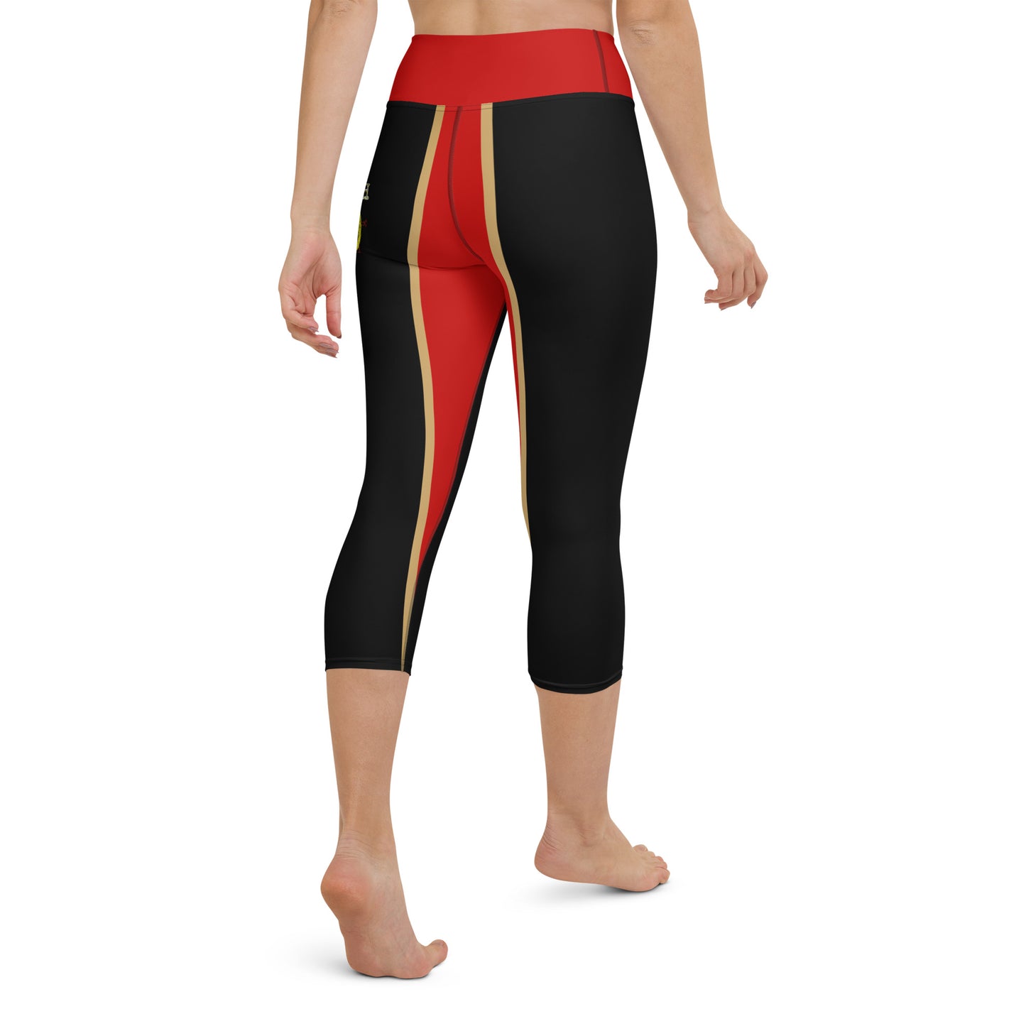 A-Team 01 Red Designer Yoga Capri Leggings