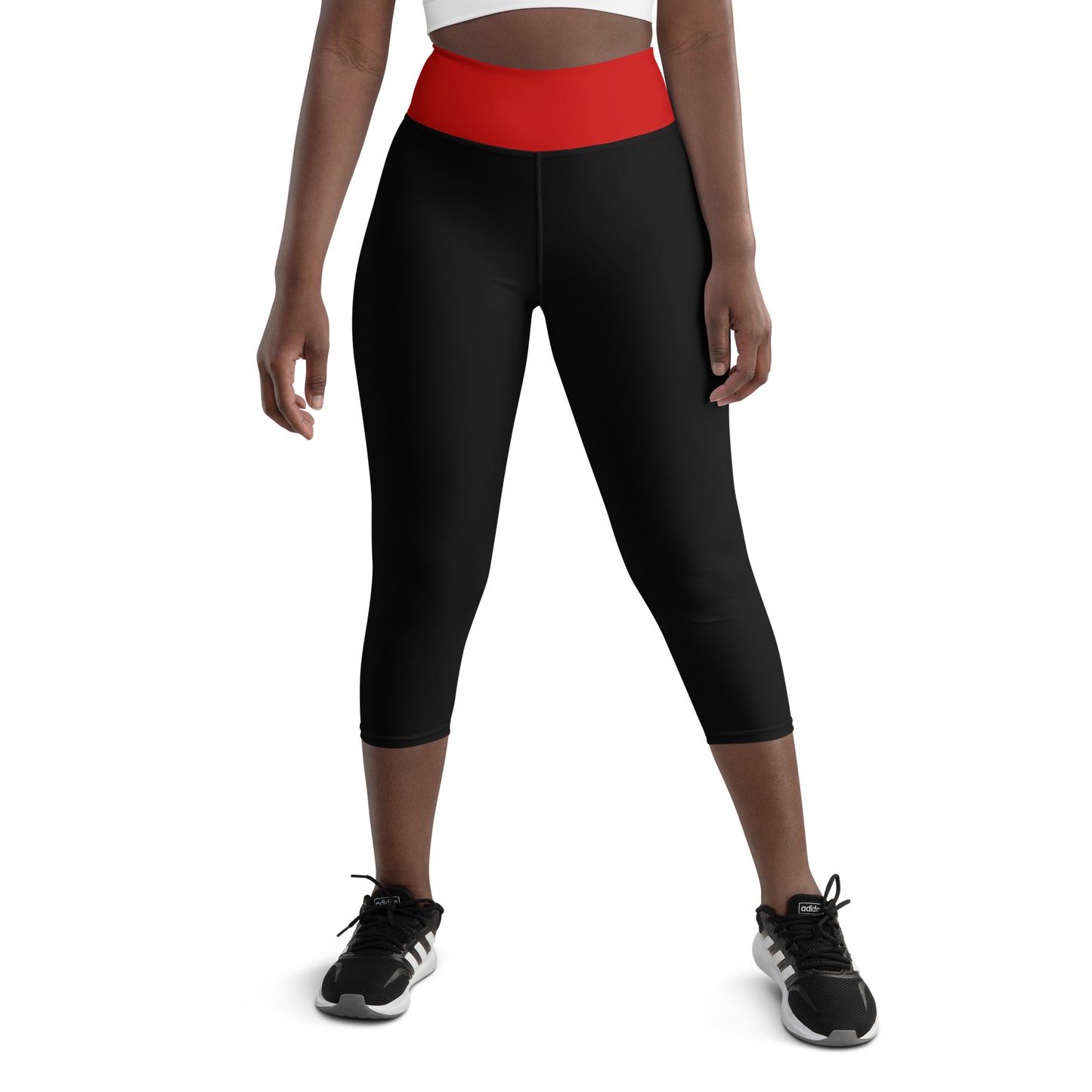 A-Team 01 Red Designer Yoga Capri Leggings