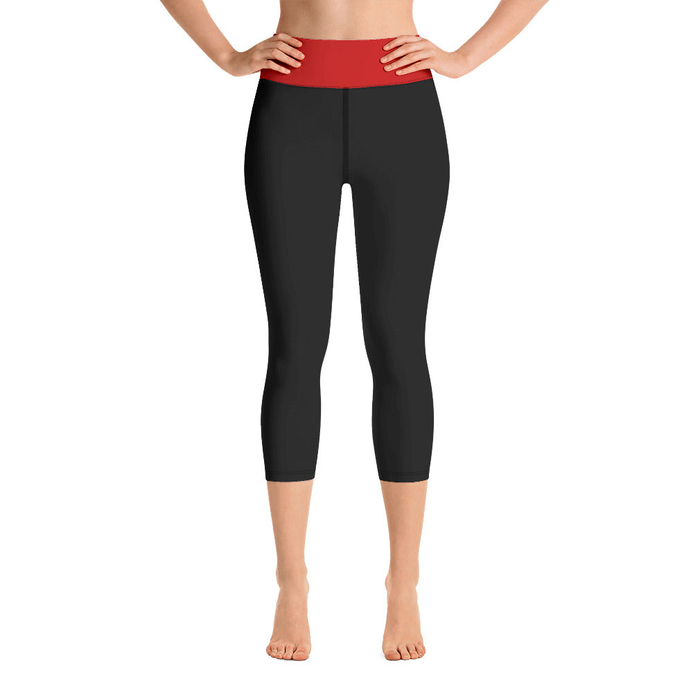 A-Team 01 Red Designer Yoga Capri Leggings